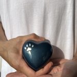 Navy Blue Heart Brass Keepsake - Image 2