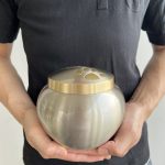 Sliver Gold Brass Urn - Image 3