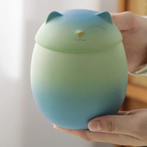 Aquamarine Cat Urn